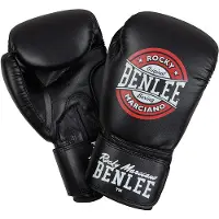 Benlee Pressure Leather Artificial Boxing Gloves Zwart 10 oz