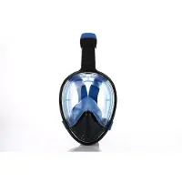 Atlantis Snorkelmasker 2.0 - Duikbril - Snorkel - Snorkelset - Full Face Masker - Volwassenen - Zwart/Blauw - S/M