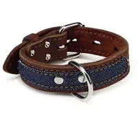 Beeztees Denim Hondenhalsband - Bruin - XS - 24-33 cm x 35 mm bruin