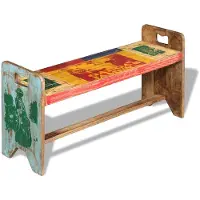 vidaXL Bank 100x30x50 cm massief gerecycled hout
