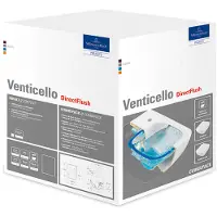 Villeroy & Boch Venticello combipack closetcombinatie wandmodel afvoer horizontaal wit