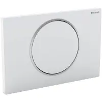 Geberit Sigma 10 bedieningsplaat kleuren:plaat/ring/knop Zwart-Chroom-Zwart