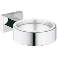 GROHE Essentials Cube wandhouder voor glas of zeepschaal Chroom