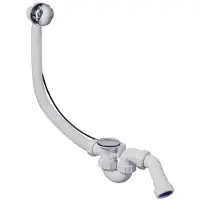 Mcalpine badafvoer en overloopcombinatie met waste voor normaal bad 40mm chroom 0056505