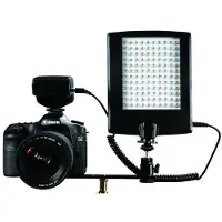Falcon Eyes LED Lamp met Flitser DV-120FV op Batterij