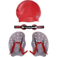 Speedo Performance badmuts grijs/rood S 2018 Badmutsen