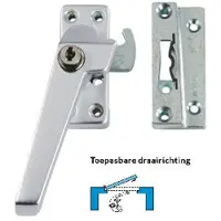 Axa Raamsluiting met nok cilindersluiting links opbouw F1 3319-61-91/6