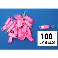Combicraft Openklapbare sleutellabels roze - 100 stuks