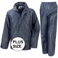 Result Grote maten navy All Weather regenpak voor volwassenen 3xl 48/58