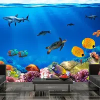 Karo-art Fotobehang - Onderwater , multi kleur