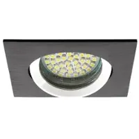 ABC-led Inbouw spot GU10 aluminium vierkant armatuur zwart/zilver