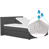 24-Bedding Molton waterdichte matrasbeschermer splittopper 200 x 220 cm