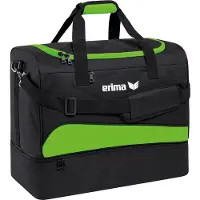 Erima Sports Bag with bottom compartment - Green Gecko / Black