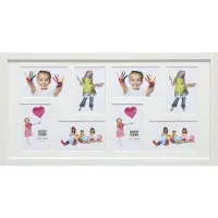 Deknudt Frames Pele-mele wit, voor 8 foto's, met kartonnen pptt fotomaat 10x15 cm