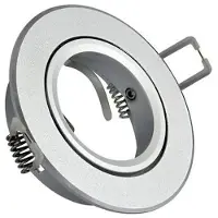 ABC-led Inbouw spot GU10 - aluminium - rond armatuur - geborsteld - zilver/zilver 95mm