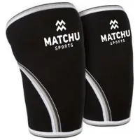 Matchu Sports Knee sleeve maat L - 1 stuk - WitZwart - Neopreen
