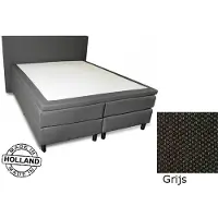 Slaaploods.nl Anda - Boxspring inclusief matras - 180x210 cm - stof - Grijs