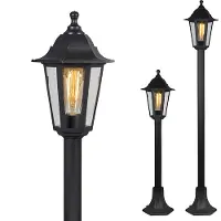 QAZQA Klassieke lantaarn zwart IP44 - New Haven