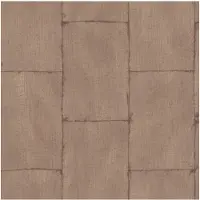Dutch Wallcoverings Textured Plains metal bruin behang (vliesbehang, bruin)
