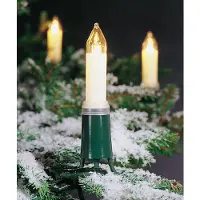 Konstsmide - Boomketting, schachtkaarsen, stekker die in twee delen kan, 16 heldere lampen, 230V, voor buitengebruik, groene kabel; 1131-000