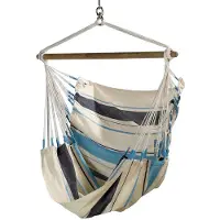 LA SIESTA Hangmat Caribeña Basic Chair - Blauw/Wit