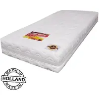 Slaaploods.nl Queen de Luxe - Pocketvering Matras - Traagschuim Afdeklaag - 90x200x25 cm - Hard