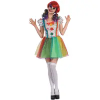 Generik Veelkleurige verf clown kostuum voor vrouwen - Verkleedkleding - Maat L