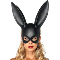 Vuxen Masquerade Zwart Masker Konijn