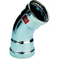 Viega persfitting met 2 aansluiting Prestabo 1126, staal, bocht, verz
