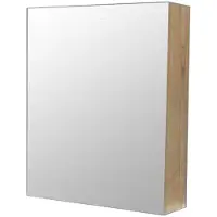 Sanilux Spiegelkast wood 60x70x16 cm massief eiken softclose rechtsdraaiend