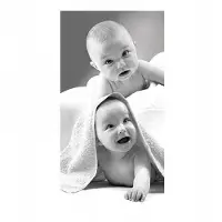 Blokker The Beachtowel Baby Strandlaken - 100% Katoen Velours - 75x150 Cm - Grey