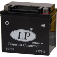 Landport AGM-accu, 12V, 6Ah, geschikt als startaccu voor motorfietsen, type MS LTZ7-S