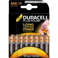 Duracell AAA plus power alkaline batterijen 16 stuks