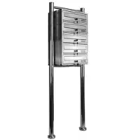 Brulo Brievenbus - 5 Woonadressen - RVS - 1x5