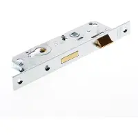 Nemef 8691 Deurslot | DM30mm | PC72mm | krukgat 8mm | voorplaat staal verzinkt 24x245mm rechthoekig | messing dag- en nachtschoot | DR 2+4 - 9869114302