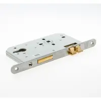 Nemef 649/66 Deurslot | DM60mm | PC72mm | krukgat 8mm | voorplaat RVS 20x235mm afgerond | messing zwengeldagschoot en nachtschoot | DR 2+4 - 9064966652