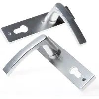 Nemef 3251 P Beslag kortschild rechthoekig | Blok kruk-kruk | beslagset | geveerd | krukstift 8mm | F1 aluminium | PC72-PC72 - 9325116720