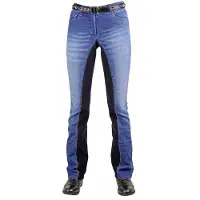 HKM Summer Denim Jodphur Rijbroek - Denim Blauw / Donker Blauw - 36