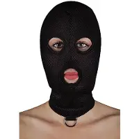 Ouch! BDSM masker van netstof met D-ring