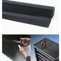 Deurmatshop.Nl Rubber loper / Antislip / Rib n Roll fine rib 3 mm / 120 cm x 10 mtr / zwart