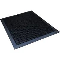 Deurmatshop.Nl Rubbermat / Oct-O-Mat / rubberringmat / 75 cm x 100 cm / zwart