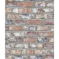 Dutch Wallcoverings behang bakstenen meerkleurig ew3103