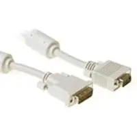 ACT DVI naar VGA kabel | | 10 meter (DVI-A, 100% koper, Verguld, Wit)