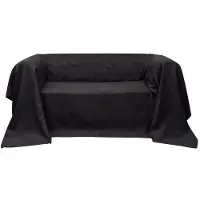 vidaXL Bankhoes 270x350 cm microsuède antraciet