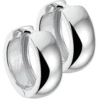 Trendjuwelier huiscollectie Klapcreolen Bol Zilver Gerhodineerd Glanzend
