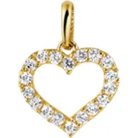 Trendjuwelier huiscollectie Hanger Geelgoud Hart Zirkonia