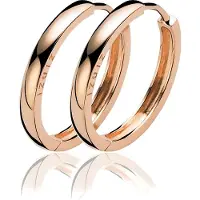 Zinzi zilveren oorringen rosé verguld 24 x 3mm ZIO192R
