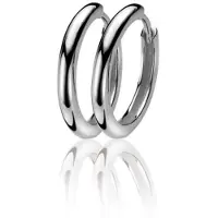 Zinzi zilveren oorringen 17 x 2mm glad met luxe klapsluiting ZIO402
