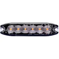 ABC-led Ultra slim 6-LED Oranje flitser - R65 / R10 certificering E-markering