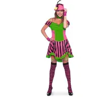 Folat Steampunk Jurk Neon Dames L/XL